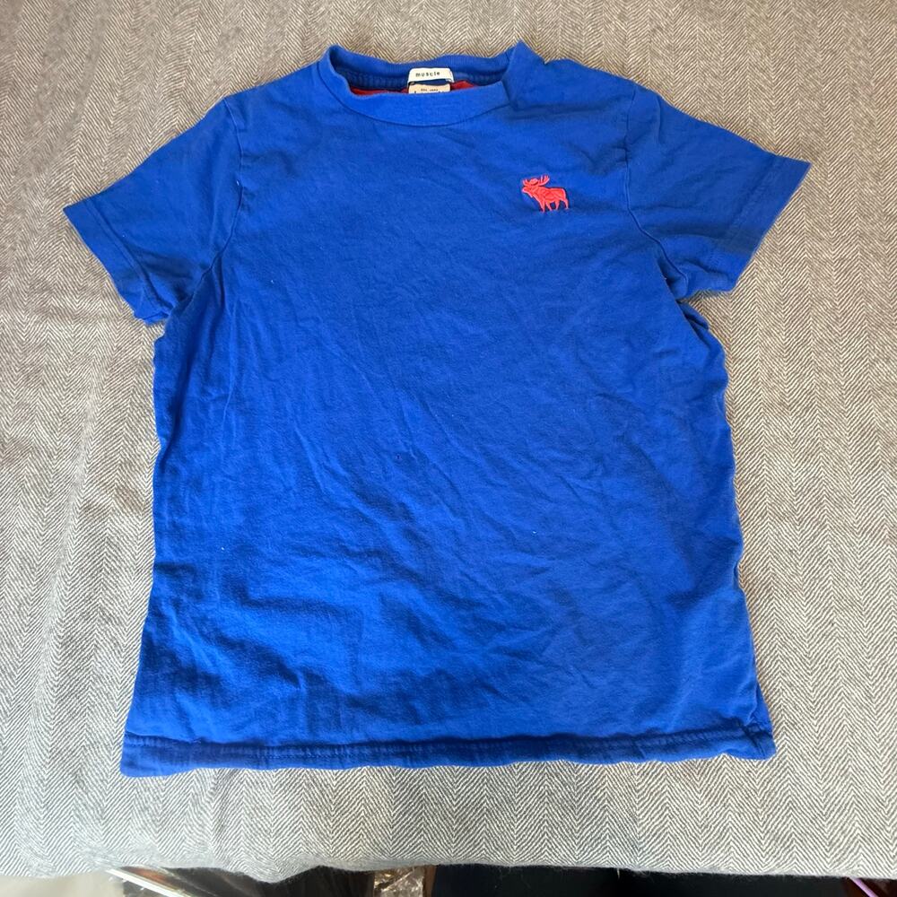 Abercrombie & Fitch Kids Boys Muscle Tee T Shirt Blue L Large